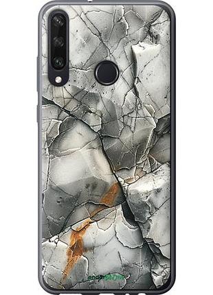 Чехол на huawei y6p серый мрамор "6041u-1952-10746"