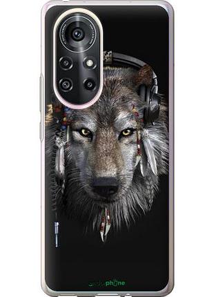 Чехол на huawei nova 8 pro волк-меломан "875u-2246-10746"