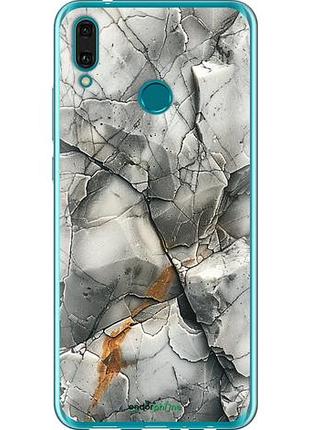 Чехол на huawei y9 2019 серый мрамор "6041u-1602-10746"