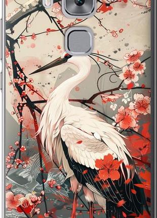 Чохол на huawei nova plus лелека у цвіті сакури "6109u-961-10746"