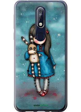 Чохол на nokia 7.1 дівчинка із зайчиком "915u-1593-10746"