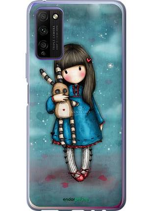 Чехол на huawei honor 30 lite девочка с зайчиком "915u-2074-10746"