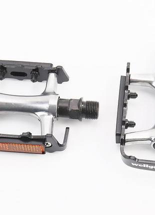 Педали mtb 9/16" (101x71x23mm) алюминиевые, серебристо-чёрные vm248du