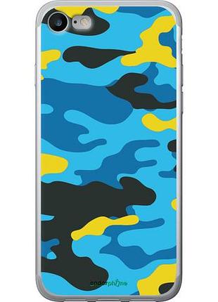 Чехол на iphone 7 желто-голубой камуфляж "1084u-336-10746"