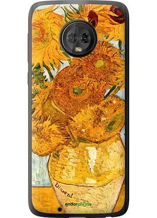 Чехол на motorola moto g6 винсент ван гог. подсолнухи "162u-982-10746"