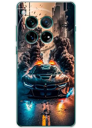 Чехол силиконовый с картинкой на oneplus 12 (машина bmw i8)