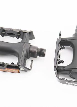 Педали mtb 9/16" (100x75x33mm) пластико-алюминиевые, чёрные lu-933