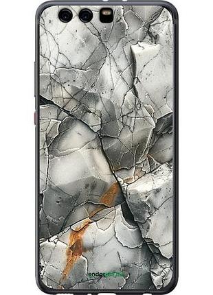 Чехол на huawei p10 plus серый мрамор "6041u-963-10746"