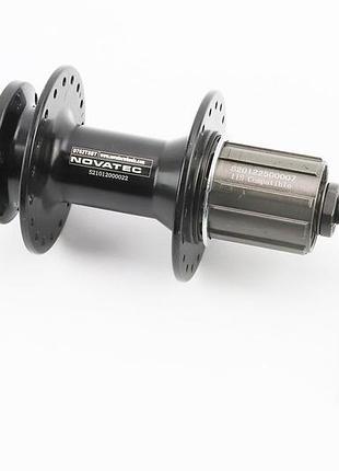 Втулка задняя mtb алюминиевая 14gx36h под кассету 8-10зв, disk-brake, 2 пром-подшипники 6000 2rs, крепл. эксцентрик, чёрная