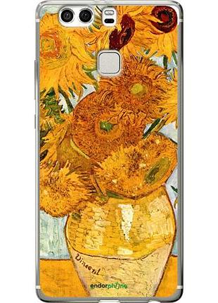 Чехол на huawei p9 plus винсент ван гог. подсолнухи "162u-300-10746"