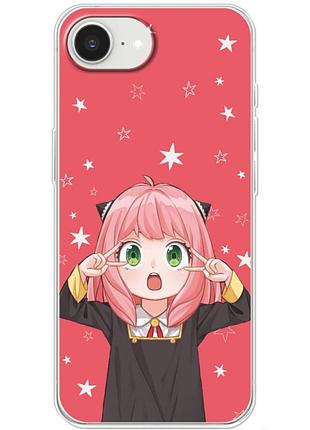 Чехол силиконовый с картинкой на iphone 16e (аниме, anime)