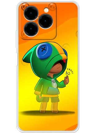 Чехол силиконовый с картинкой на ulefone note 20 pro (бравл старс, brawl stars)