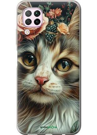 Чехол на huawei p40 lite cats and flowers "6069u-1887-10746"