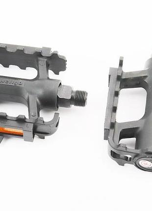 Педали mtb 9/16" (106x80x26mm) пластиковые, чёрные lu-207