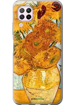 Чехол на huawei p40 lite винсент ван гог. подсолнухи "162u-1887-10746"