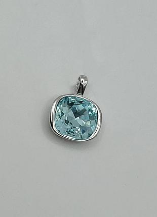Кулон серебряный с голубым кварцем 2,09 г