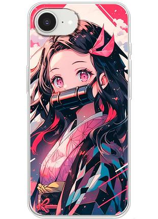 Чехол силиконовый с картинкой на iphone 16e (аниме, anime)