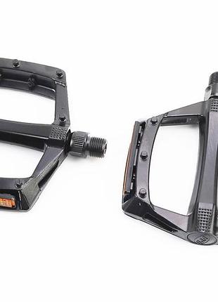 Педали mtb широкие 9/16" (112x109x24mm) алюминиевые, чёрные nwl-221