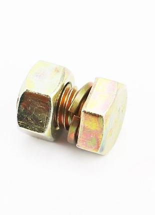 Болт + гровер + гайка m10x15mm (под ключ 16мм)