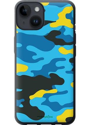 Чохол на iphone 14 жовто-блакитний камуфляж "1084u-2648-10746"