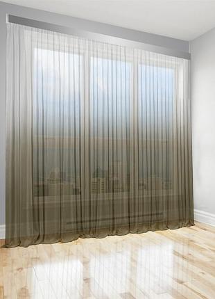 Тюль di&di градиент батист прозрачный 300х240 переход от светло-коричневого в белый (roz6400063229)