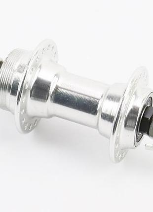 Втулка передняя mtb алюминиевая 14gx36h, disk-brake (резьба), 2 пром-подшипники 6200 2rs, крепл. гайка, fb-a209b