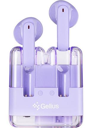 Навушники bluetooth бездротові gelius monster gp-tws043 з мікрофоном та шумозаглушенням enc violet