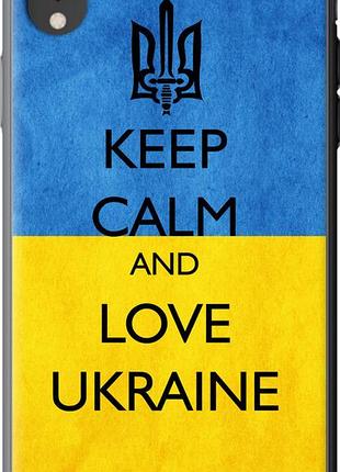 Чехол на iphone xr keep calm and love ukraine v2 "1114u-1560-10746"