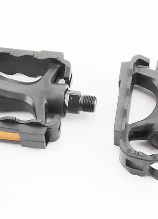 Педали mtb 9/16" (110x77x26mm) пластиковые, чёрные nw-223