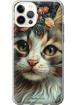 Чехол на iphone 12 cats and flowers "6069u-2053-10746"