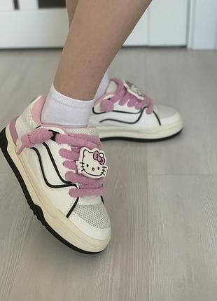 Кросівки bershka hello kitty/37 розмір/кеди бершка/скейтер/дутиши