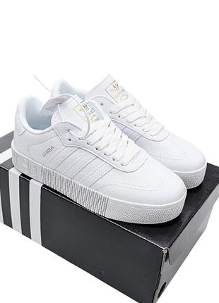 Женские кроссовки adidas samba белые🔥 2