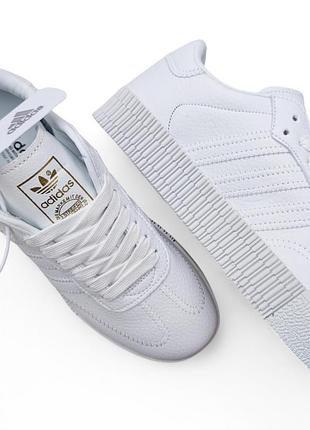 Женские кроссовки adidas samba белые🔥 10