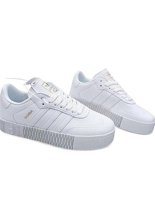 Женские кроссовки adidas samba белые🔥 6