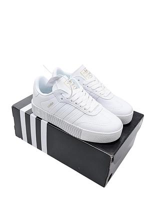 Женские кроссовки adidas samba белые🔥 8