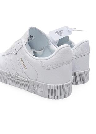 Женские кроссовки adidas samba белые🔥 5