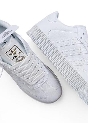 Женские кроссовки adidas samba белые🔥 7