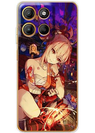 Чехол силиконовый с картинкой на motorola g15 (аниме, anime)