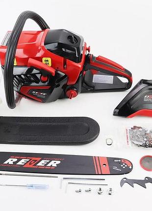 Бензопила rezer fgs-5200mg 52cc (3,8квт, шина 18", цепь 325-1,5-72зв. квад. зуб) с подкачкой, плавный пуск