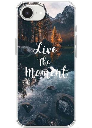 Чехол силиконовый с картинкой на iphone 16e (природа, озеро в горах)