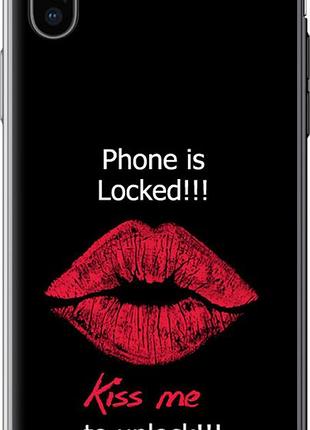 Чехол на iphone x разблокируй-поцелуй "4372u-1050-10746"