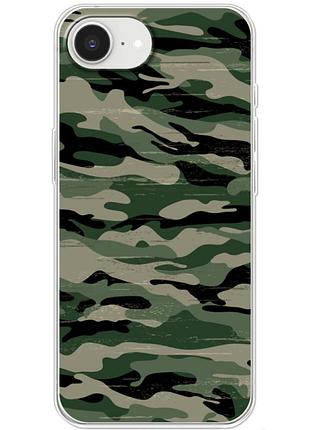Чехол силиконовый с картинкой на iphone 16e (патриотический, камуфляж)
