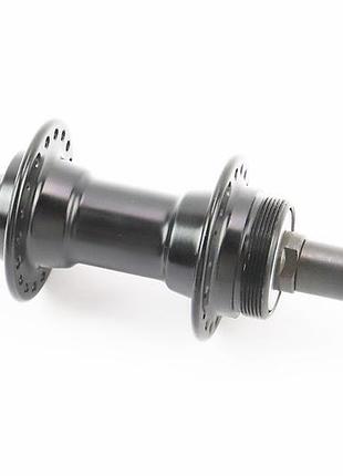 Втулка задняя mtb алюминиевая 14gx36h под вольнобег, v-brake, крепл. гайка, чёрная fb-a201