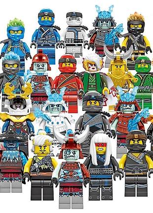 Набір фігурок чоловічків ніндзяго 24шт крижані воїни figures sets ninjag 24pcs dg1002