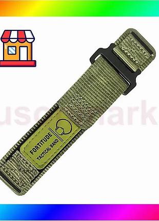 Bs ремінець для годинника best mix nylon army green 22 мм modfit нейлоновий зелений для чоловіків жіно bas77/n