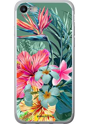 Чохол на iphone se 2022 тропічні квіти v1 "4667u-3737-10746"