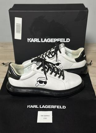 Нові чоловічі кросівки karl lagerfeld kapri kushion шкіряні білі