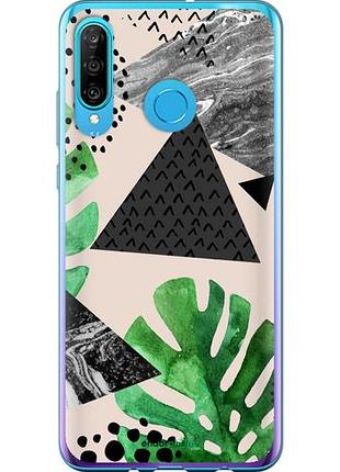 Чехол на huawei p30 lite монстера "4304u-1651-10746"