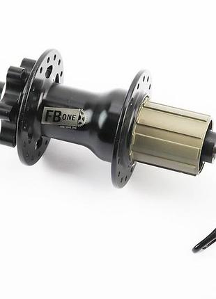 Втулка задняя mtb алюминиевая 14gx32h под кассету 8-11зв, disk-brake, 4 пром-подшипники 6001 2rs, крепл. эксцентрик, чёрная