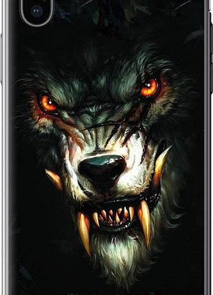 Чехол на iphone x дьявольский волк "833u-1050-10746"